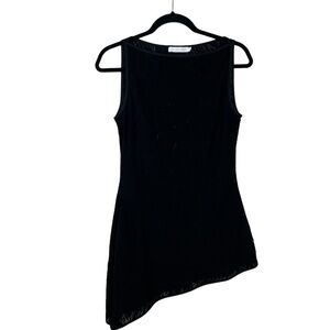 Anne Fontaine Asymmetrical Sleeveless Lace Top
